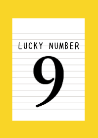 LUCKY NUMBER 9 NOTEBOOK/YELLOW/RED