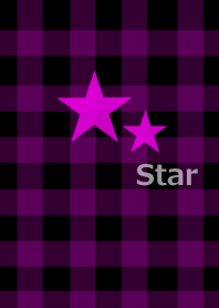 Check pattern and pink star from J