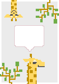 ドットなキリン----葉っぱ