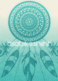 大人シンプル ドリームキャッチャー 青