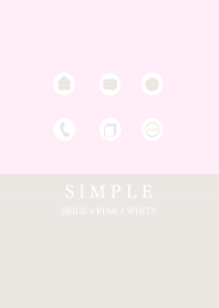 SIMPLE BEIGE&PINK&WHITE