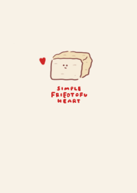 simple Fried tofu heart beige