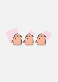 はにわ 三体の埴輪 ややぽっちゃり  グレー