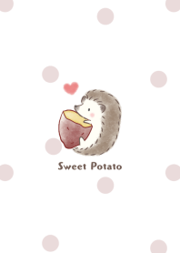Hedgehog and Sweet potato -white- dot
