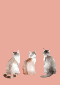 calm cats4 on pink & blue
