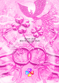 Infinite Dragon Phoenix Clover pink