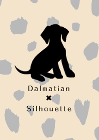 Dog Silhouette Dalmatian(Beige)