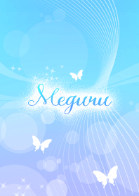 Meguru skyblue butterfly theme