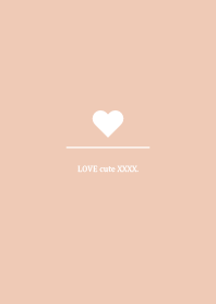 simple love heart Theme Happy beige
