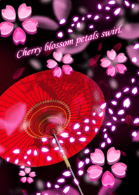 Cherry blossom petals swirl 2