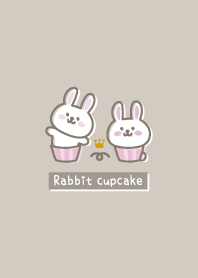 Rabbit cupcake <Crown> greige