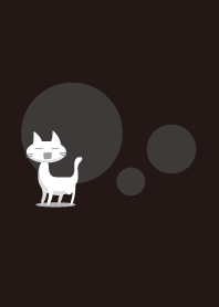 White cat black theme