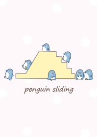 Penguin Sliding -pink- dot