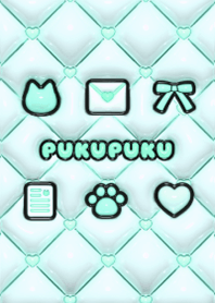PUKUx2 Cat  - Black x Turquoise