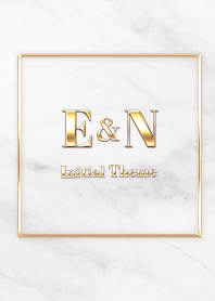 [ E&N ]  Initial Theme Gold White