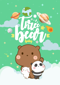 หมีเเด็กน้อย กาแล็กซี่ สีเขียว