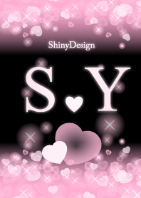 S&Y イニシャル 運気UP!ピンクハート