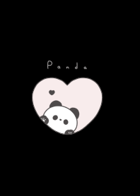 Panda in Heart(line)/pink black