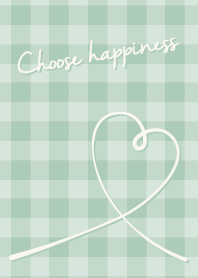 Gingham check dull green