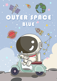 浩瀚宇宙/可愛寶貝太空人/摩托車/藍色星空