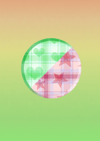 Half-button red green of love luck