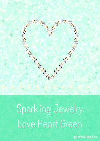 Sparkling Jewelry Love Heart Green