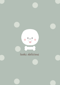 Fluffy Bichon Frise -smoky green- 2