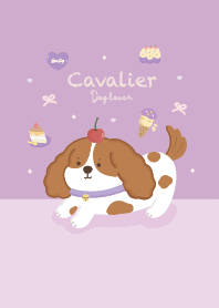 Cavalier Dog Cute : Purple!
