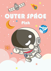 浩瀚宇宙 可愛寶貝太空人 太空船 粉紅色
