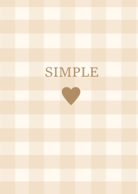 SIMPLE HEART_check caramel(JP)