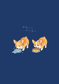 我養的可愛柯基犬(深藍色)