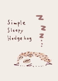 simple sleepy Hedgehog beige