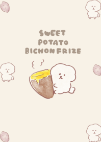 simple Bichon Frize sweet potato beige.