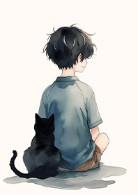 Healing Life 猫フレンズの男の子と猫～3.1