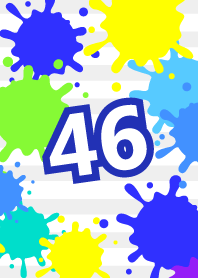 【46】ナンバー❤️ペイント 青
