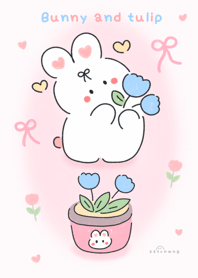 Bunny and tulip :) :) :) :) :) :) :)