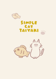 simple Taiyaki Cat beige