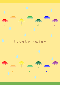 lovely rainy day04 on yellow
