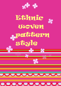 Ethnic woven pattern style screen