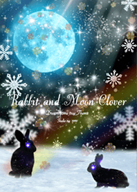 うさぎ 雪降る満月 Rabbit and Moon Clover