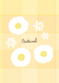 Check pattern white flowers12 from Japan