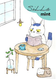 ねこのシーリャの着せかえ（ミントカラー）