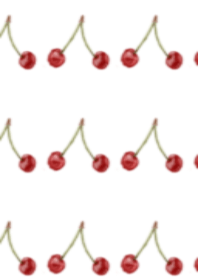 Cherry cherry simple white