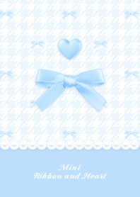 Mini Ribbon & Heart HT - T Blue 01