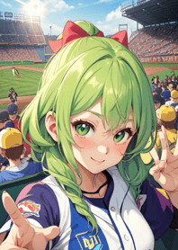 Cute athletic girl- baseball 4GrvM