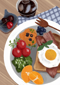 happy breakfast yummy