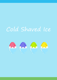 Cold Shaved Ice on blue