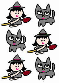 witch and black cat