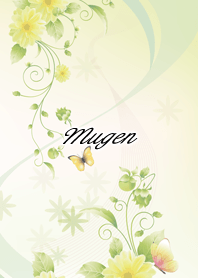 むげん用 Butterflies and flowers