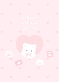 meow meow kitty. pink
